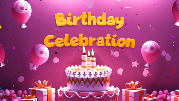 Beautiful 3D Birthday Party Invitation Slideshow