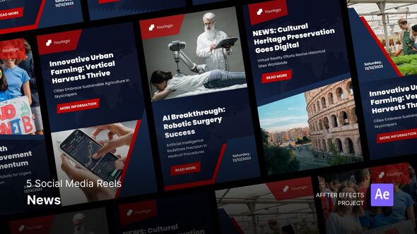 Social Media Reels - News After Effects Template Product Promo template preview
