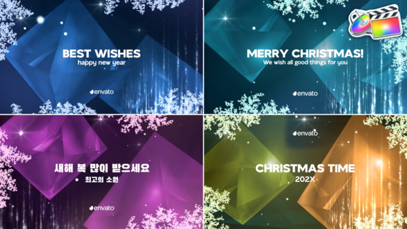 Christmas And New Year Typography for FCPX