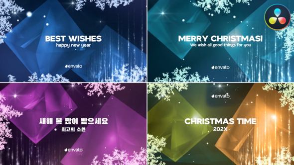 Christmas And New Year Typography for DaVinci Resolve