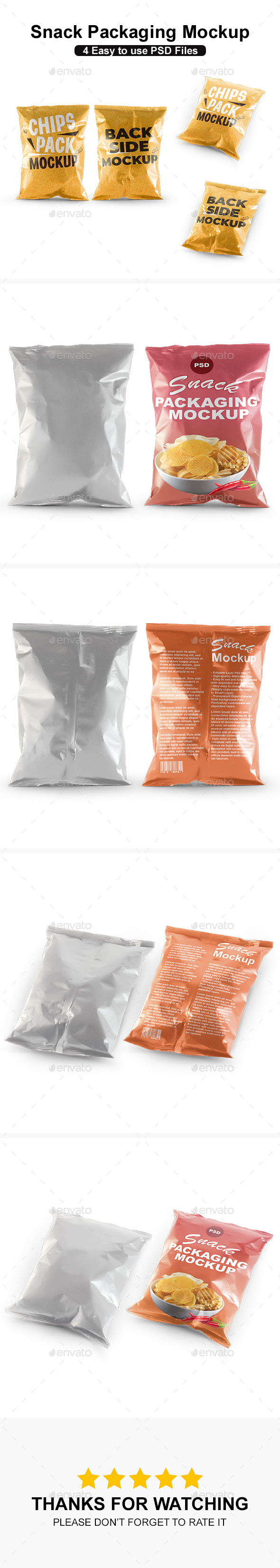 Snack Packaging Mockup