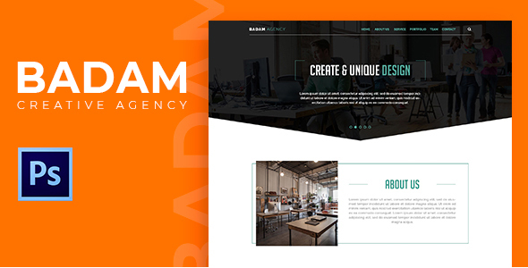 Badam - Creative Agency PSD