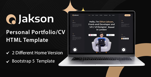 [DOWNLOAD]Jakson - Personal Portfolio/CV HTML Template.