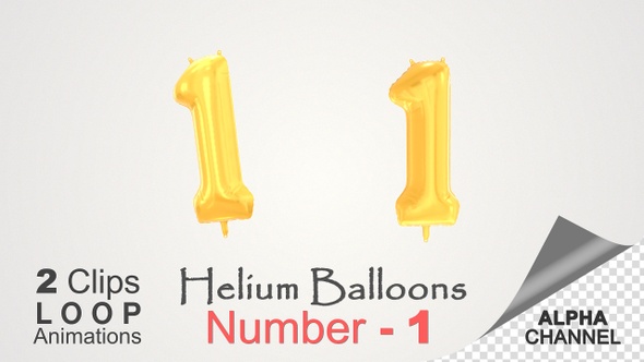 Celebration Helium Balloons With Number – 1