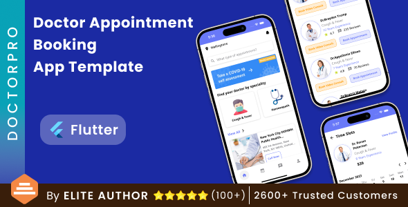 Doctor Appointment Booking Android App + Doctor Appointment iOS App Template | Flutter | DoctorPro