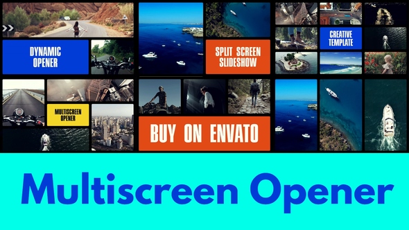 Multiscreen Slideshow | Typography Intro | Split Screen Opener