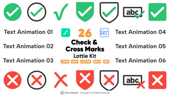 Check & Cross Marks Lottie Kit