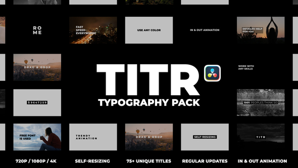 TITR | Dynamic Typography Pack | DaVinci Resolve