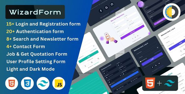 [DOWNLOAD]WizardForm - All in One HTML Form Collection with Tailwind CSS