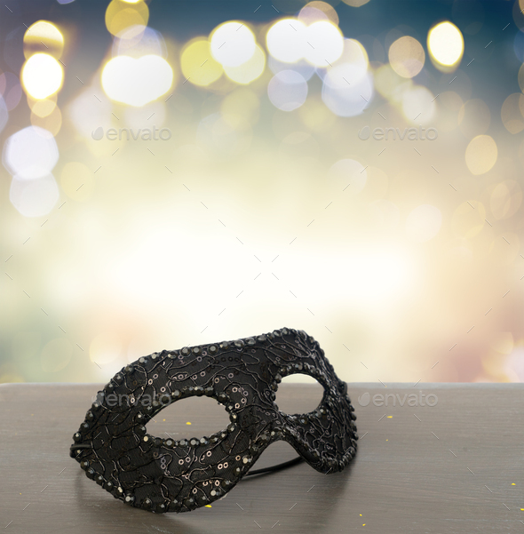 Mask with masquerade decorations Stock Photo by Neirfy007