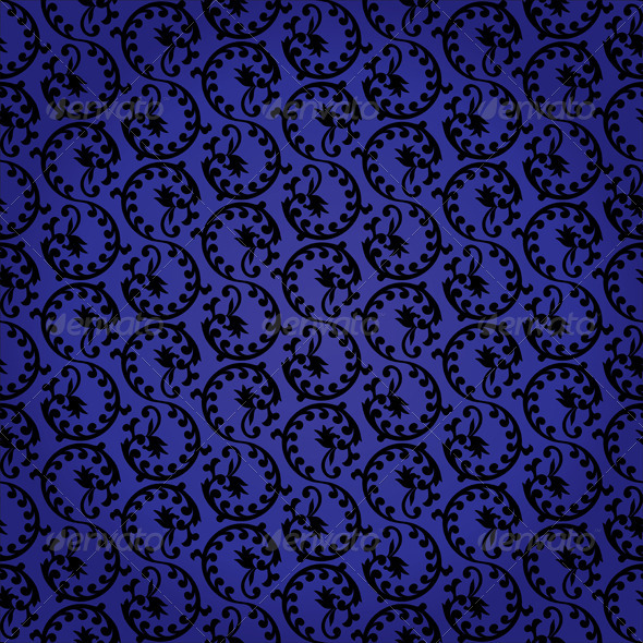 Vintage Seamless Pattern on Violet - Backgrounds Decorative