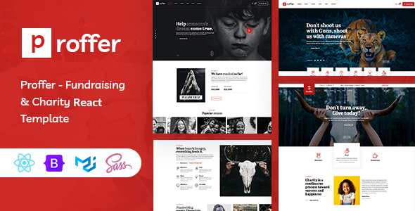 Proffer - Fundraising & Charity React Template