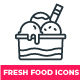 40 Line Icon Fresh Food