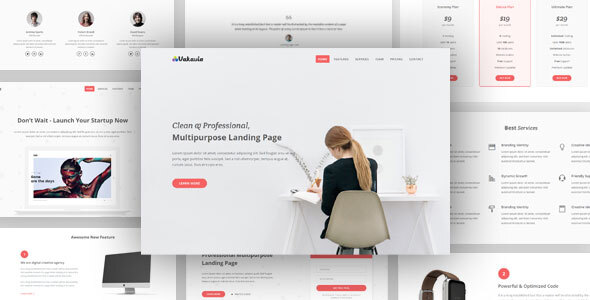 Vakavia - Multipurpose Landing Page Template