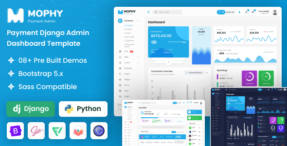 Mophy - Payment Django Admin Dashboard Template