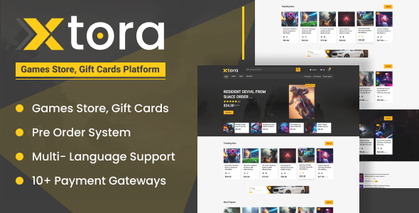 Xtora  Games and Gift Cards Seller with Preorder Management