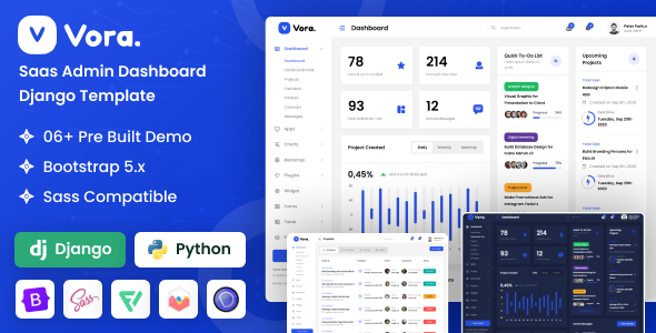 Vora - Saas Admin Dashboard Django Template