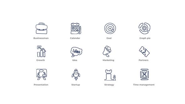 Business Planning - Outline Icons