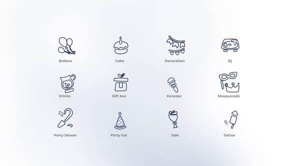 Party - Outline Icons