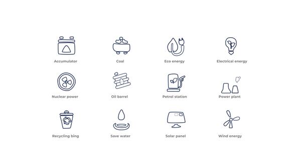 Power and Energy - Outline Icons