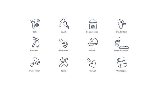 Repair Home - Outline Icons