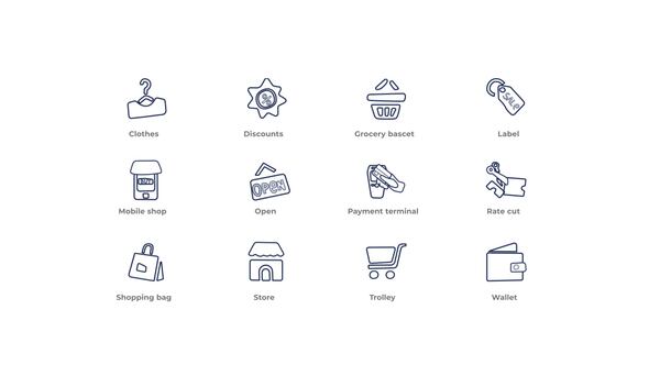 Shopping - Outline Icons