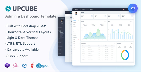 Upcube - Responsive Bootstrap Admin Dashboard Template