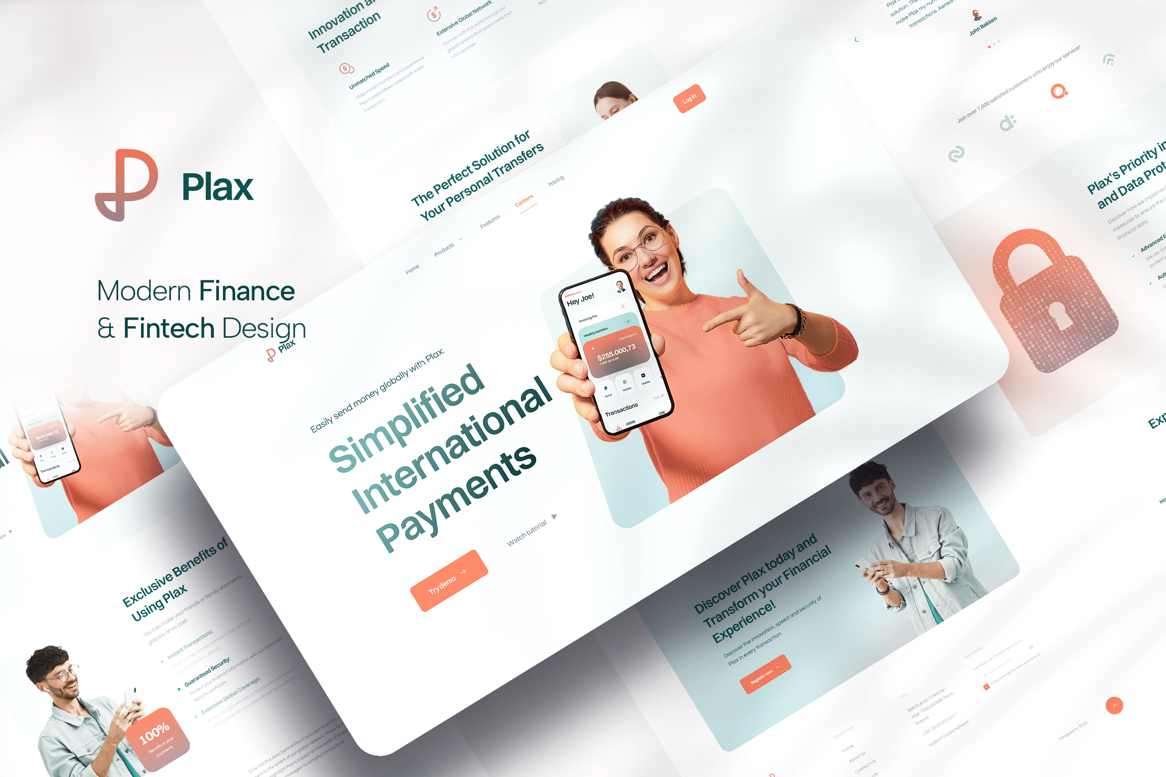 Plax - Finance & Fintech Figma Template - 1