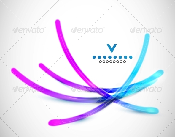 Glowing wave stripes design template - Abstract Conceptual