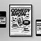 Monochrome Vintage Comedy Show Flyer Set