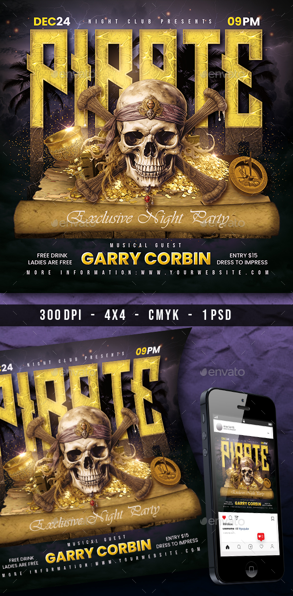[DOWNLOAD]Pirate Party Flyer