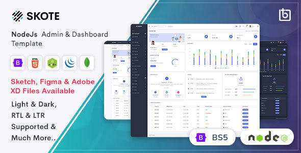 Skote - Node Js Admin & Dashboard Template