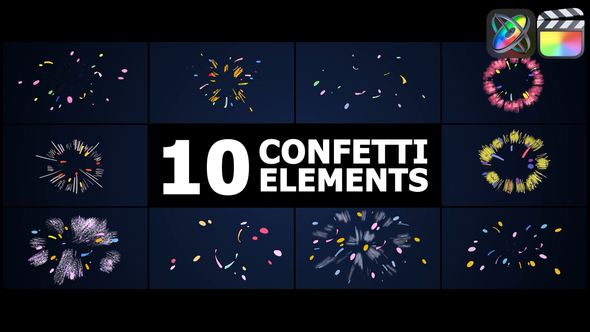 Holiday Confetti Elements | FCPX