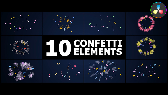 Holiday Confetti Elements | DaVinci Resolve