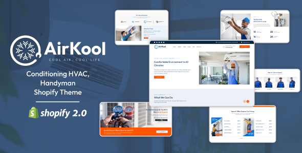AirKool - Air Conditioning & Heating Products Shopify Theme