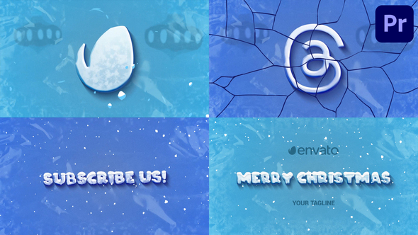 Christmas Ice Logo for Premiere Pro