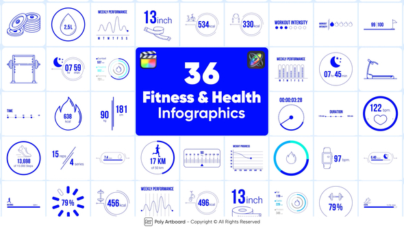Fitness & Health Infographics For Final Cut Pro X