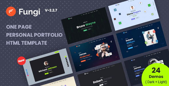 Fungi - Personal Portfolio Html Template