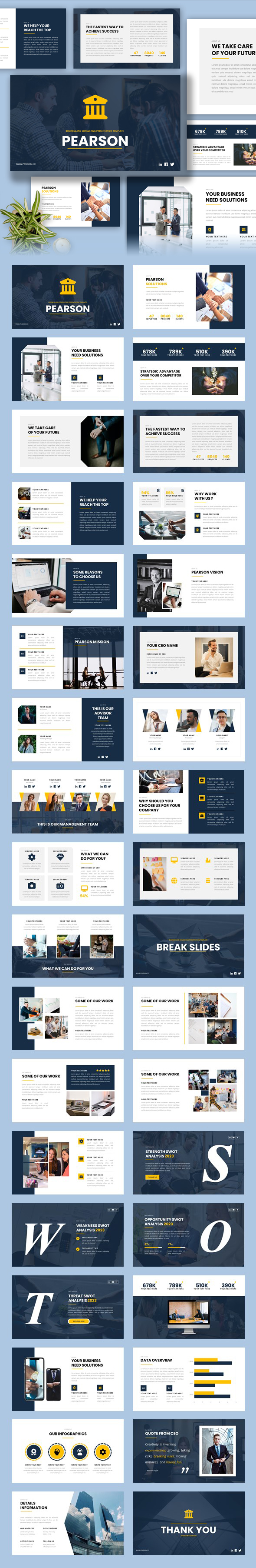 Pearson - Business & Consulting PowerPoint Template