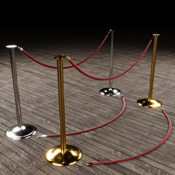 [DOWNLOAD]Silver and Gold Stanchion Low-poly