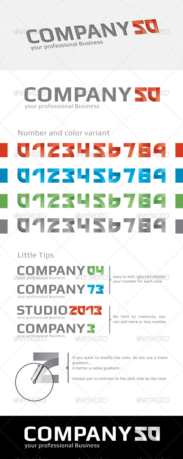 Logo Number Creator - Numbers Logo Templates