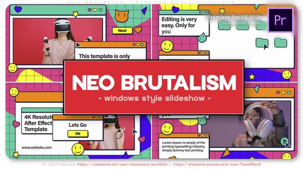 Neo Brutalism - Windows Style Slideshow