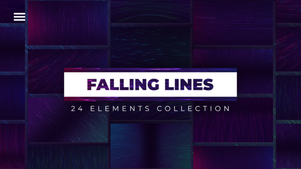 24 Falling Lines Backgrounds | Premiere Pro