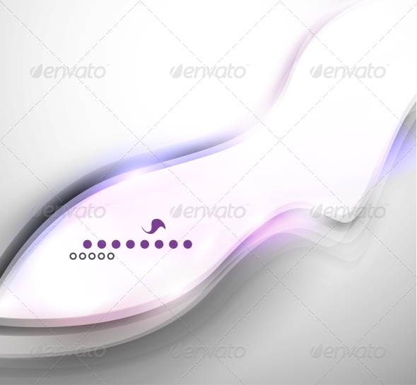 Abstract White Wave Design Template - Backgrounds Decorative
