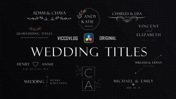 Wedding Titles Templates