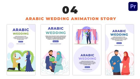Arabic Wedding Character Instagram Story