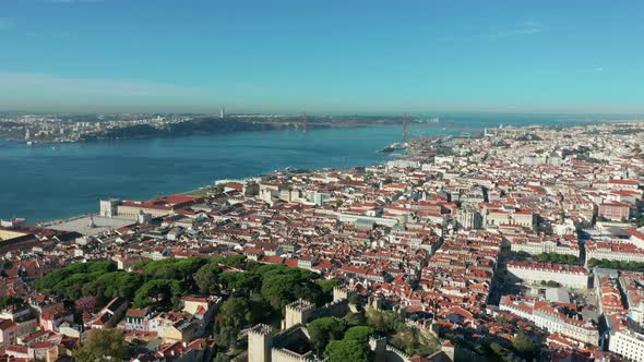 Aerial View. Portugal, Lisbon the Alfama Is Oldest District of Lisbon. alt