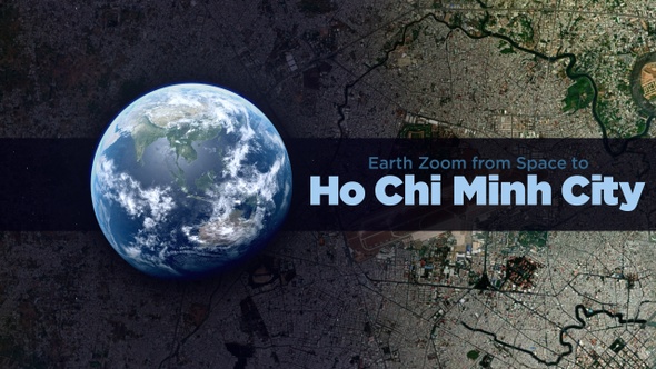 Ho Chi Minh City (Vietnam) Earth Zoom to the City from Space