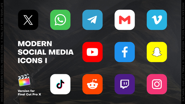 Modern Social Media Icons I | FCPX