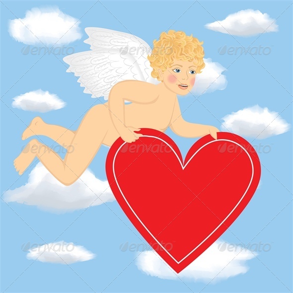 Cupid fly in the sky - Valentines Seasons/Holidays